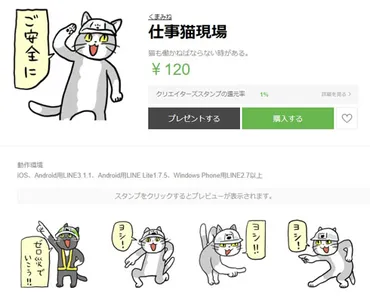 現場猫、「仕事猫現場」として商品化 元ネタを作ったイラストレーターによる「ジェネリック現場猫」